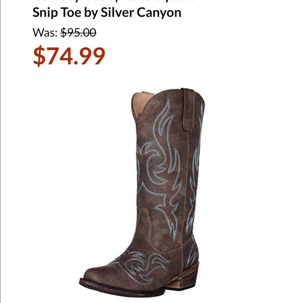 New Silver Canion Boots size 7,5